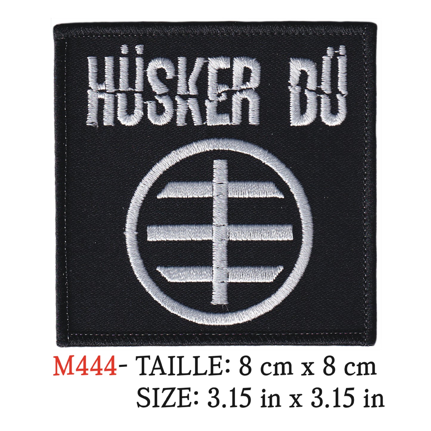 MAXIMUMPATCHES - Ecusson Patch Brodé Thermocollant - 8 cm x 8 cm - Husker Du Groupe Musique Rock Punk Hard Trash Métal Heavy Psychedelic
