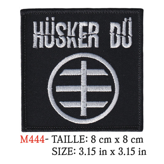 MAXIMUMPATCHES - Ecusson Patch Brodé Thermocollant - 8 cm x 8 cm - Husker Du Groupe Musique Rock Punk Hard Trash Métal Heavy Psychedelic