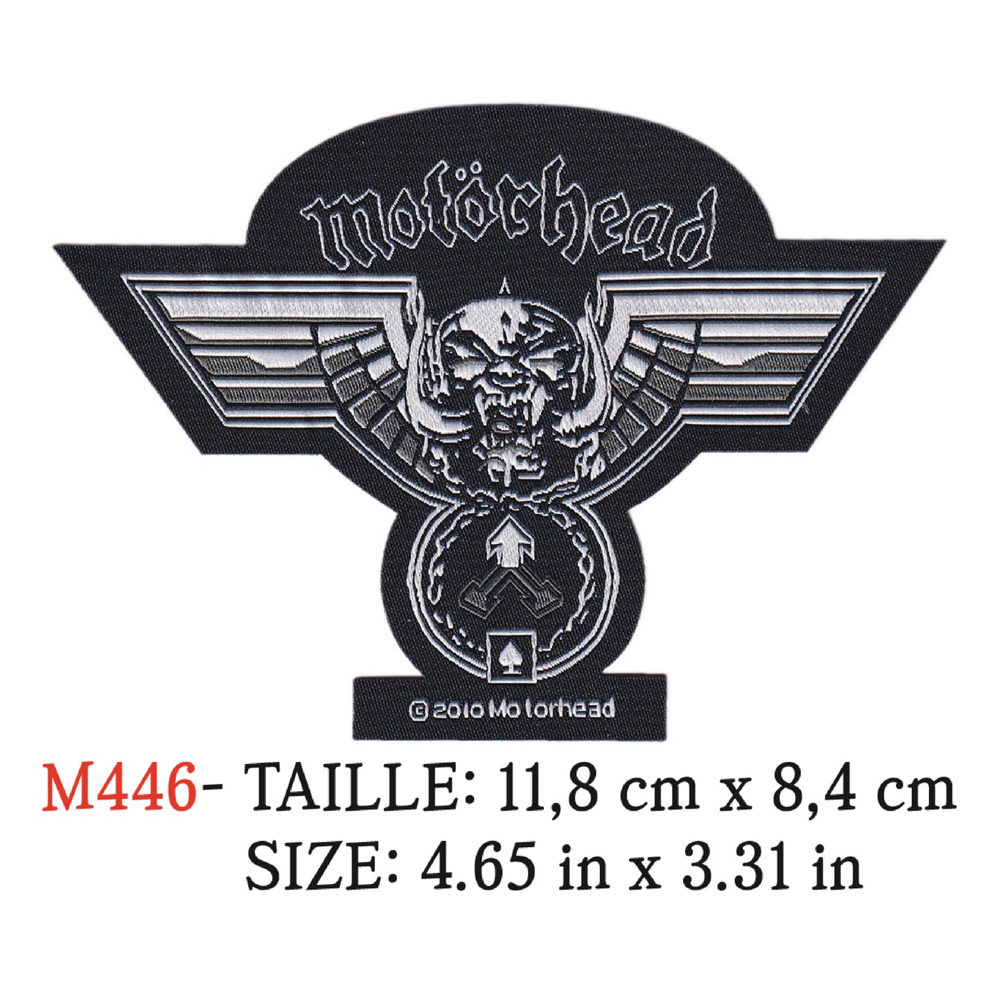MAXIMUMPATCHES - Ecusson Patch Thermocollant - 11,8 cm x 8,4 cm - Motorhead Groupe Musique Rock Punk Hard Trash Métal Heavy Psychedelic