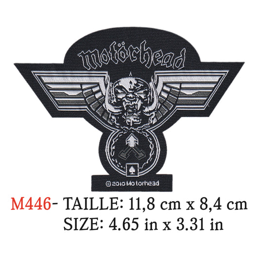 MAXIMUMPATCHES - Ecusson Patch Thermocollant - 11,8 cm x 8,4 cm - Motorhead Groupe Musique Rock Punk Hard Trash Métal Heavy Psychedelic