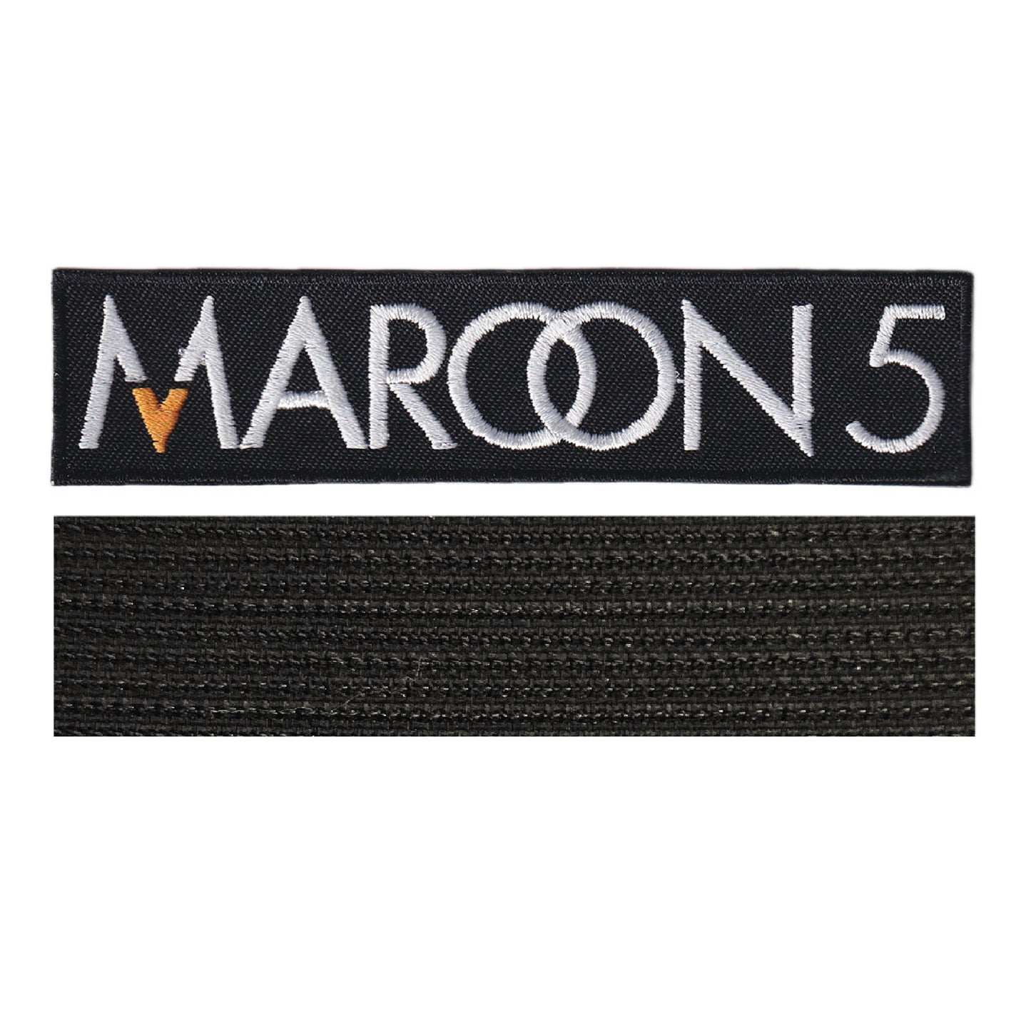 MAXIMUMPATCHES - Maroon 5 - 11,8 cm x 2,8 cm - Ecusson Patch Brodé Avec Scratch Cousu Au Dos + Carré Scratch A Coudre, Face Opposé 10 cm x 10 cm/Groupe Musique Métal Rock Punk Heavy Trash Blues