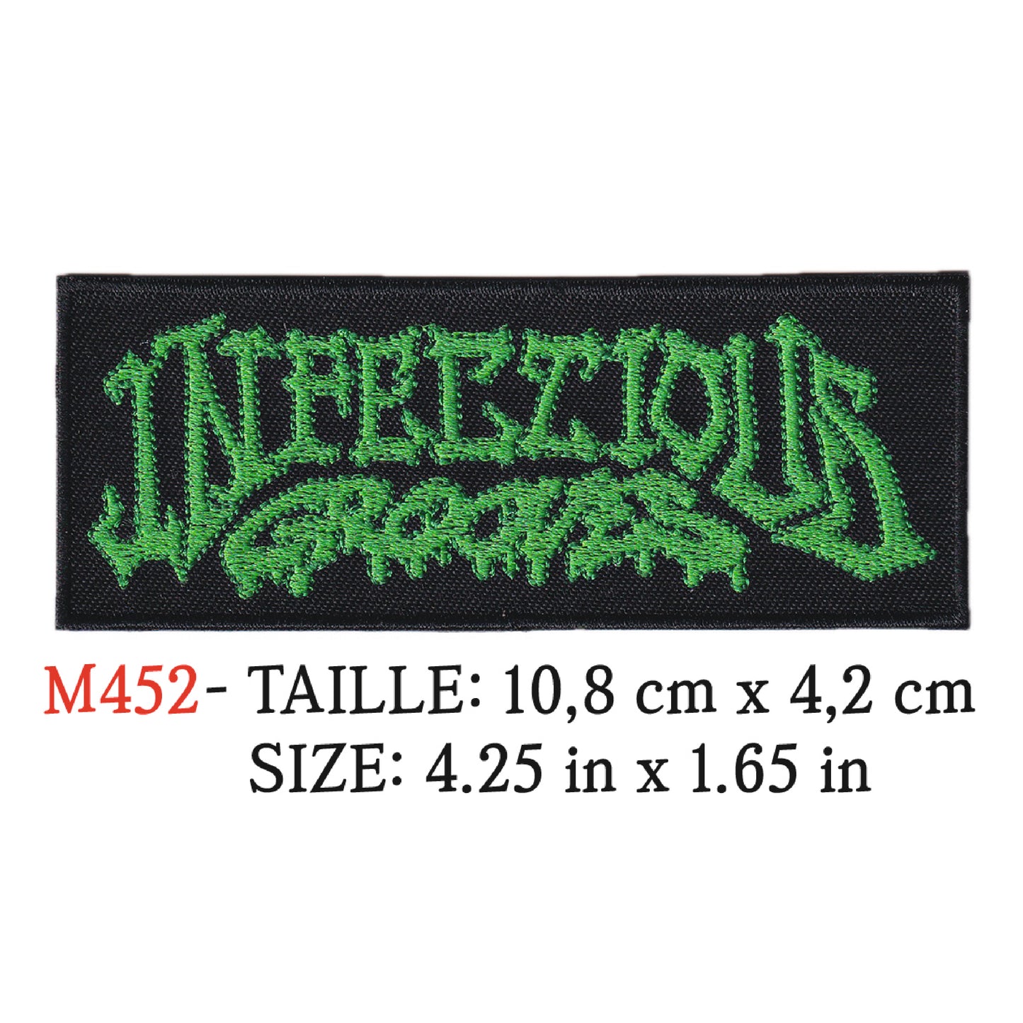 MAXIMUMPATCHES - Ecusson Patch Brodé Thermocollant - 10,8 cm x 4,2 cm - Groupe Musique Rock Punk Hard Trash Métal Heavy Psychedelic