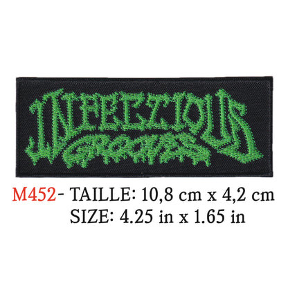 MAXIMUMPATCHES - Ecusson Patch Brodé Thermocollant - 10,8 cm x 4,2 cm - Groupe Musique Rock Punk Hard Trash Métal Heavy Psychedelic