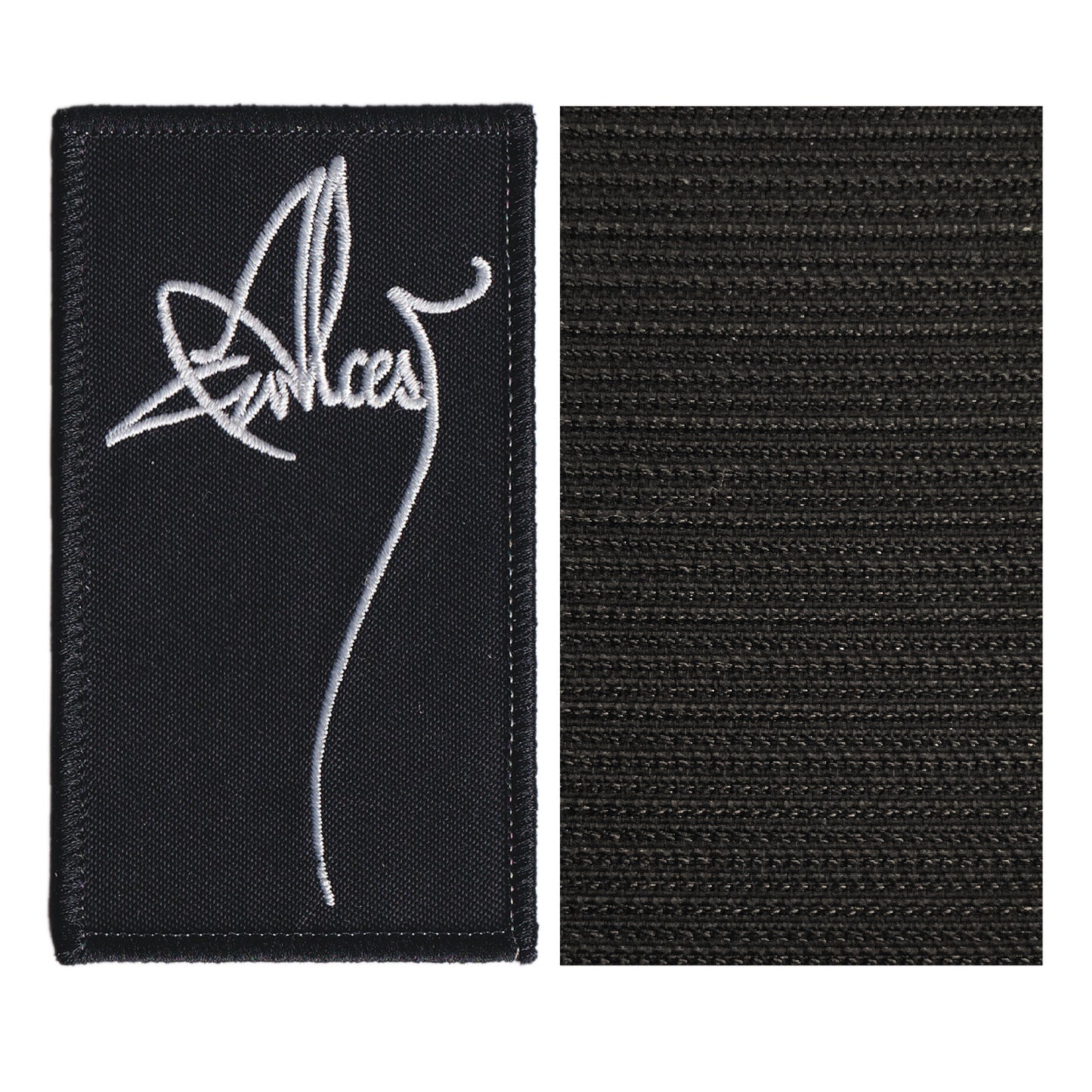 MAXIMUMPATCHES - 5,5 cm x 10 cm - Ecusson Patch Brodé Avec Scratch Cousu Au Dos + Carré Scratch A Coudre, Face Opposé 10 cm x 10 cm/Groupe Musique Métal Rock Punk Heavy Trash Blues