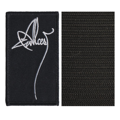 MAXIMUMPATCHES - 5,5 cm x 10 cm - Ecusson Patch Brodé Avec Scratch Cousu Au Dos + Carré Scratch A Coudre, Face Opposé 10 cm x 10 cm/Groupe Musique Métal Rock Punk Heavy Trash Blues