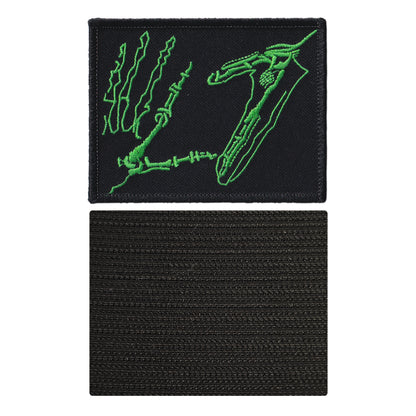 MAXIMUMPATCHES - L7 - 9 cm x 7 cm - Ecusson Patch Brodé Avec Scratch Cousu Au Dos + Carré Scratch A Coudre, Face Opposé 10 cm x 10 cm/Groupe Musique Métal Rock Punk Heavy Trash Blues