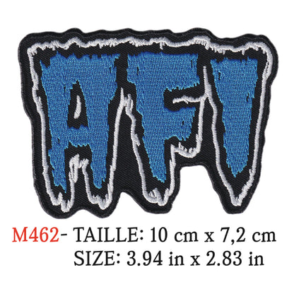 MAXIMUMPATCHES - Ecusson Patch Brodé Thermocollant - 10 cm x 7,2 cm - Afi Groupe Musique Rock Punk Hard Trash Métal Heavy Psychedelic