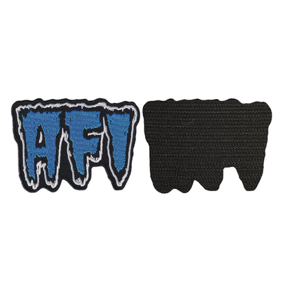 MAXIMUMPATCHES - Afi - 10 cm x 7,2 cm - Ecusson Patch Brodé Avec Scratch Cousu Au Dos + Carré Scratch A Coudre, Face Opposé 10 cm x 10 cm/Groupe Musique Métal Rock Punk Heavy Trash Blues