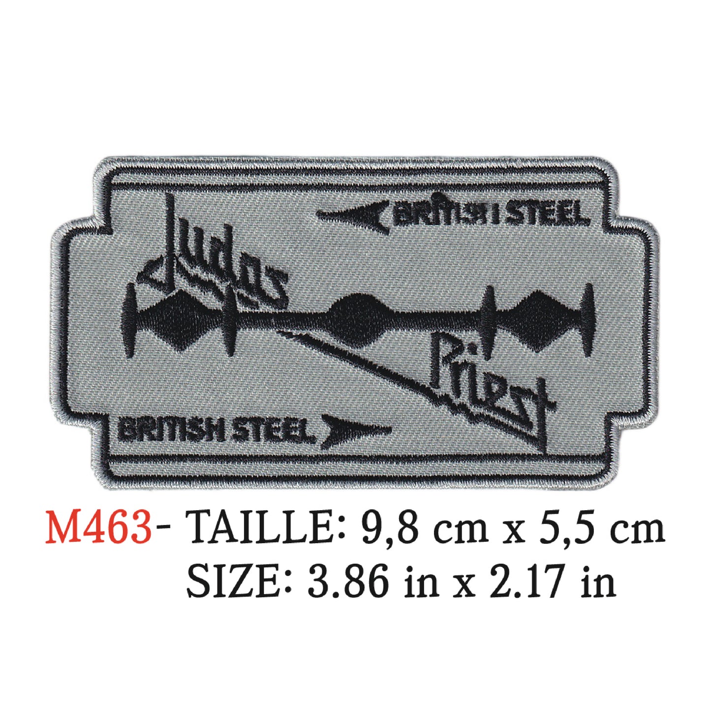 MAXIMUMPATCHES - Ecusson Patch Brodé Thermocollant - 9,8 cm x 5,5 cm - Judas Priest Groupe Musique Rock Punk Hard Trash Métal Heavy Psychedelic