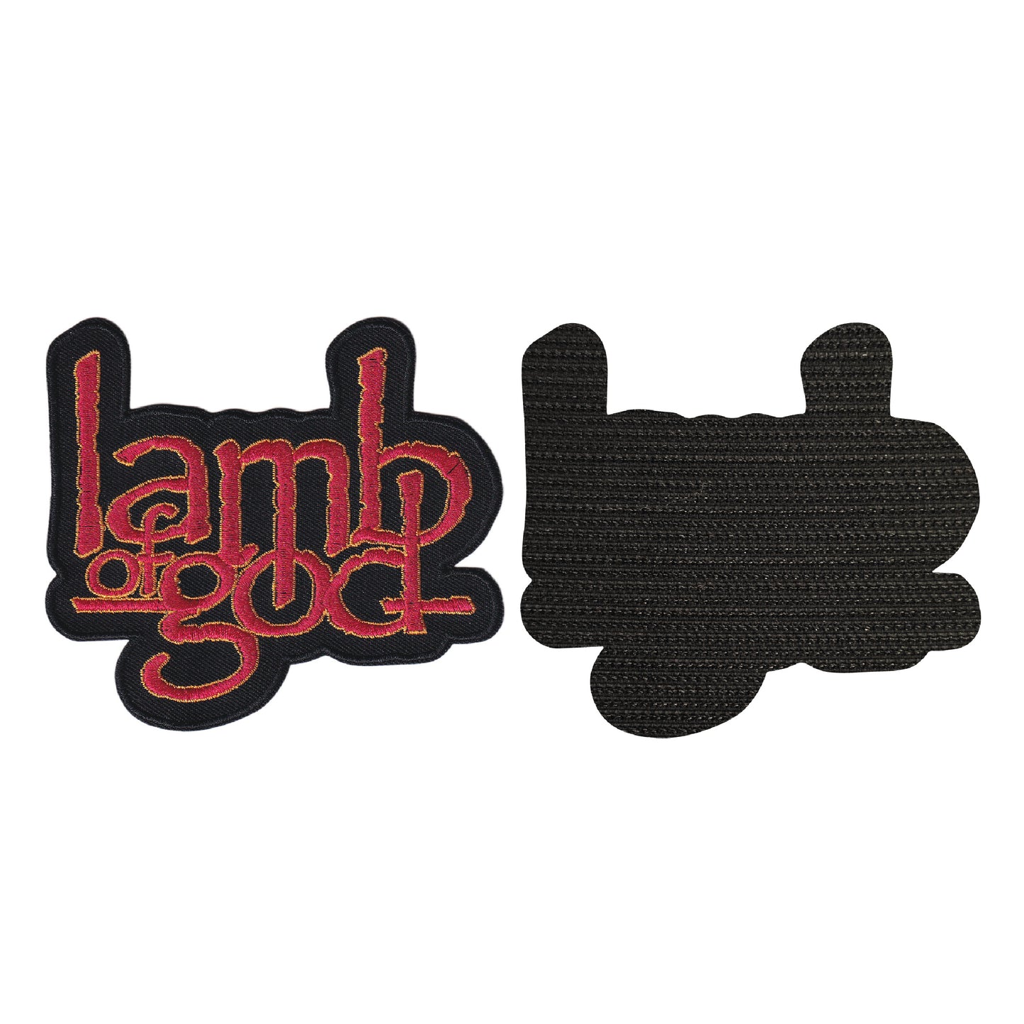 MAXIMUMPATCHES - Lamb Of God - 10 cm x 8,8 cm - Ecusson Patch Brodé Avec Scratch Cousu Au Dos + Carré Scratch A Coudre, Face Opposé 10 cm x 10 cm/Groupe Musique Métal Rock Punk Heavy Trash Blues