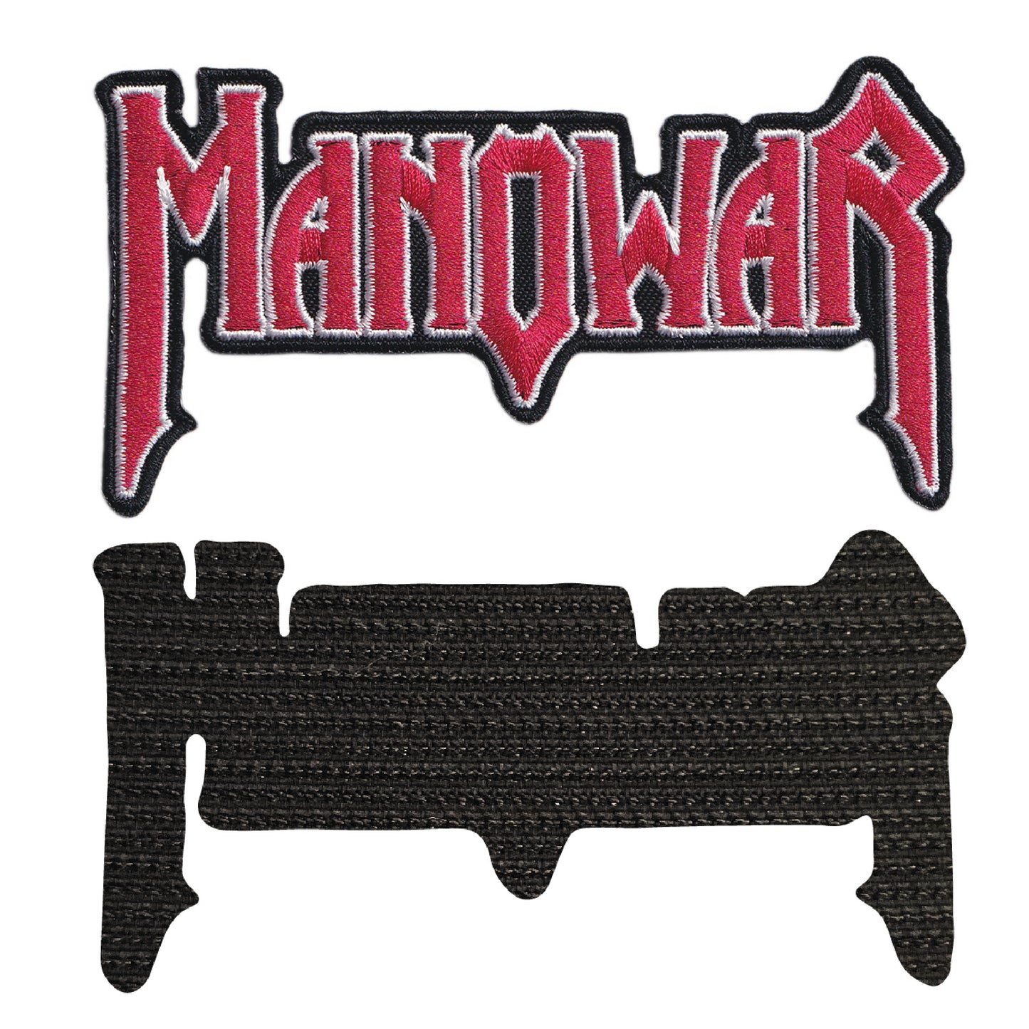 MAXIMUMPATCHES - Manowar - Longueur 12 cm - Ecusson Patch Brodé Avec Scratch Cousu Au Dos + Carré Scratch A Coudre, Face Opposé 10 cm x 10 cm/Groupe Musique Métal Rock Punk Heavy Trash Blues