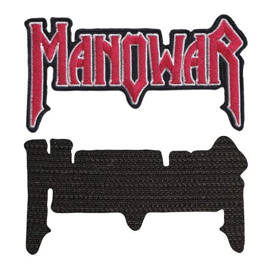 MAXIMUMPATCHES - Manowar - Longueur 12 cm - Ecusson Patch Brodé Avec Scratch Cousu Au Dos + Carré Scratch A Coudre, Face Opposé 10 cm x 10 cm/Groupe Musique Métal Rock Punk Heavy Trash Blues