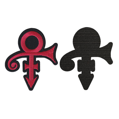 MAXIMUMPATCHES - Prince Love Symbol - 8,6 cm x 9 cm - Ecusson Patch Brodé Avec Scratch Cousu Au Dos + Carré Scratch A Coudre, Face Opposé 10 cm x 10 cm/Groupe Musique Métal Rock Punk Heavy Trash Blues