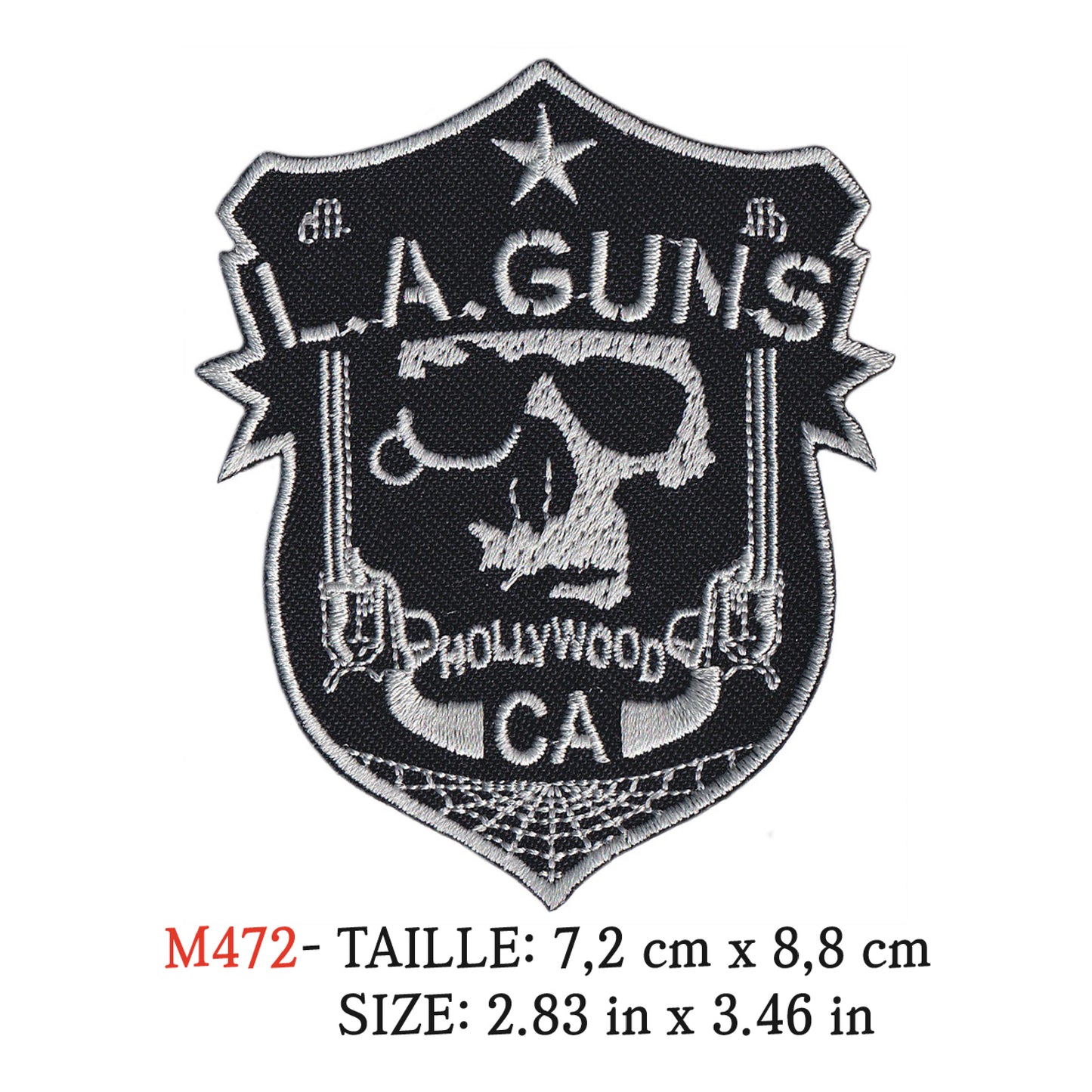 MAXIMUMPATCHES - Ecusson Patch Brodé Thermocollant - 7,2 cm x 8,8 cm - L A Guns la Groupe Musique Rock Punk Hard Trash Métal Heavy Psychedelic