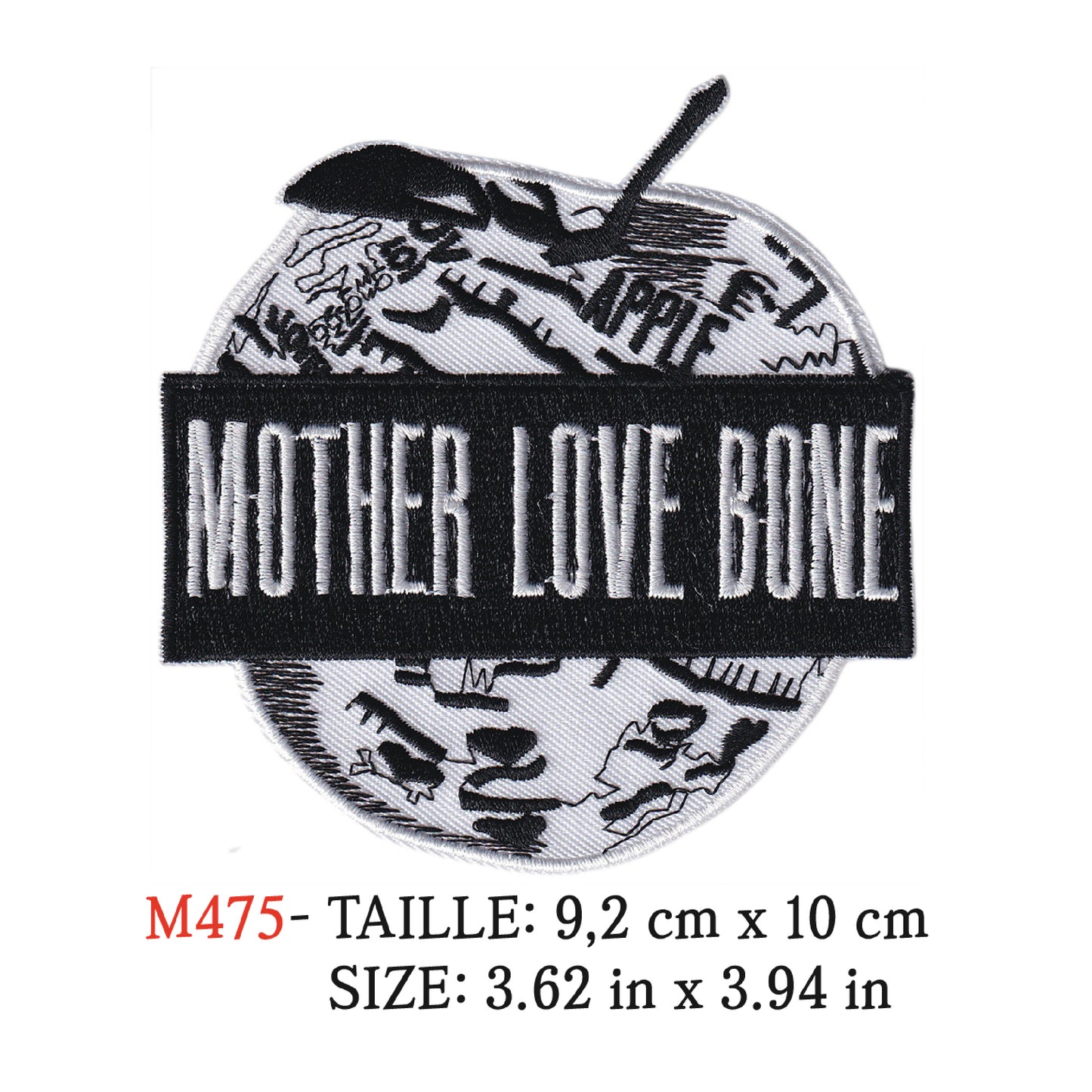 MAXIMUMPATCHES - Ecusson Patch Brodé Thermocollant - 9,2 cm x 10 cm - Mother Love Bone Groupe Musique Rock Punk Hard Trash Métal Heavy Psychedelic Mother