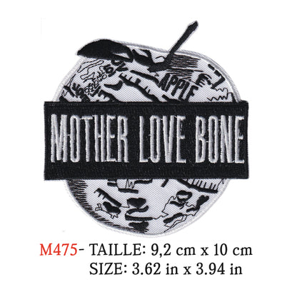 MAXIMUMPATCHES - Ecusson Patch Brodé Thermocollant - 9,2 cm x 10 cm - Mother Love Bone Groupe Musique Rock Punk Hard Trash Métal Heavy Psychedelic Mother
