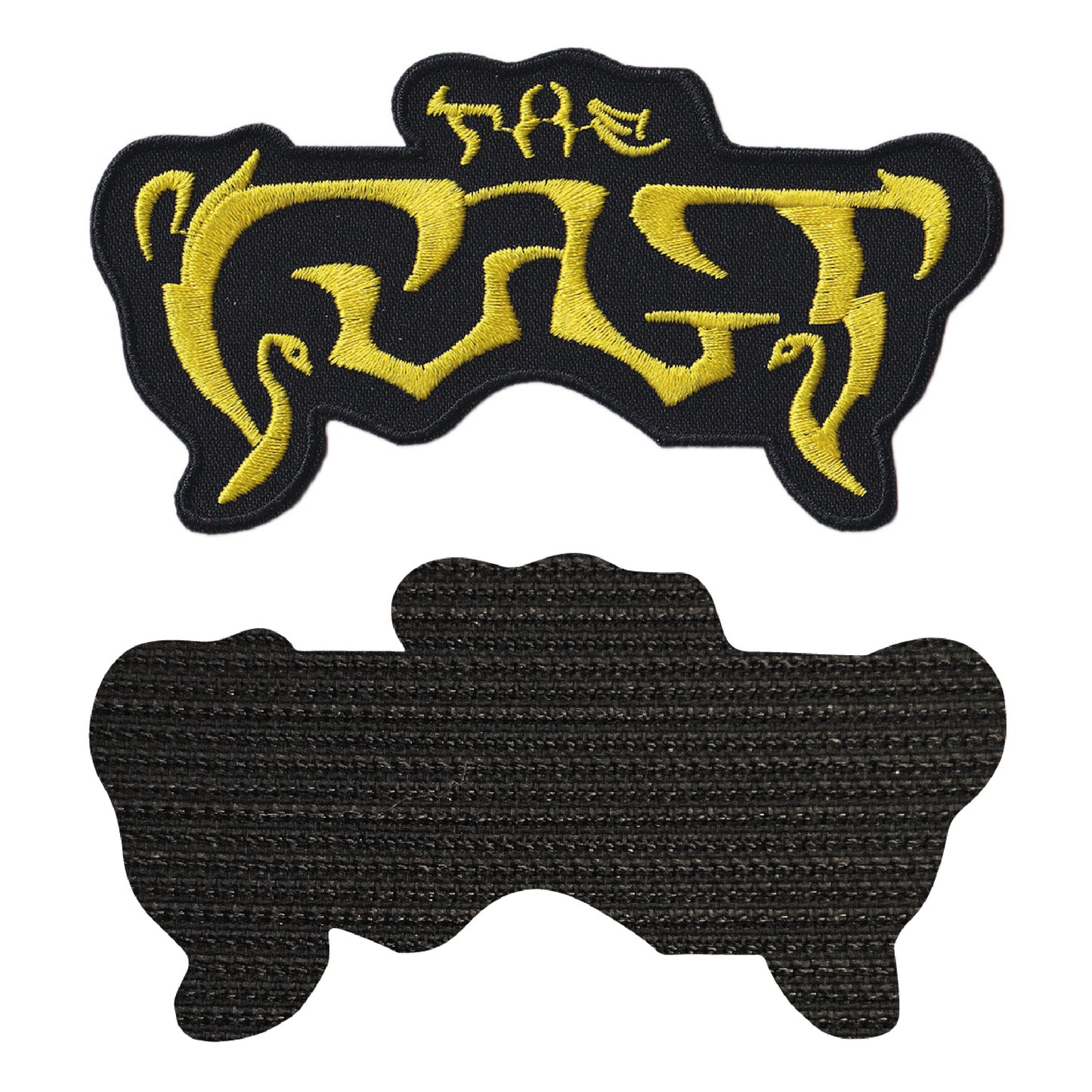 MAXIMUMPATCHES - The Cult - 11,8 cm x 6,3 cm - Ecusson Patch Brodé Avec Scratch Cousu Au Dos + Carré Scratch A Coudre, Face Opposé 10 cm x 10 cm/Groupe Musique Métal Rock Punk Heavy Trash Blues