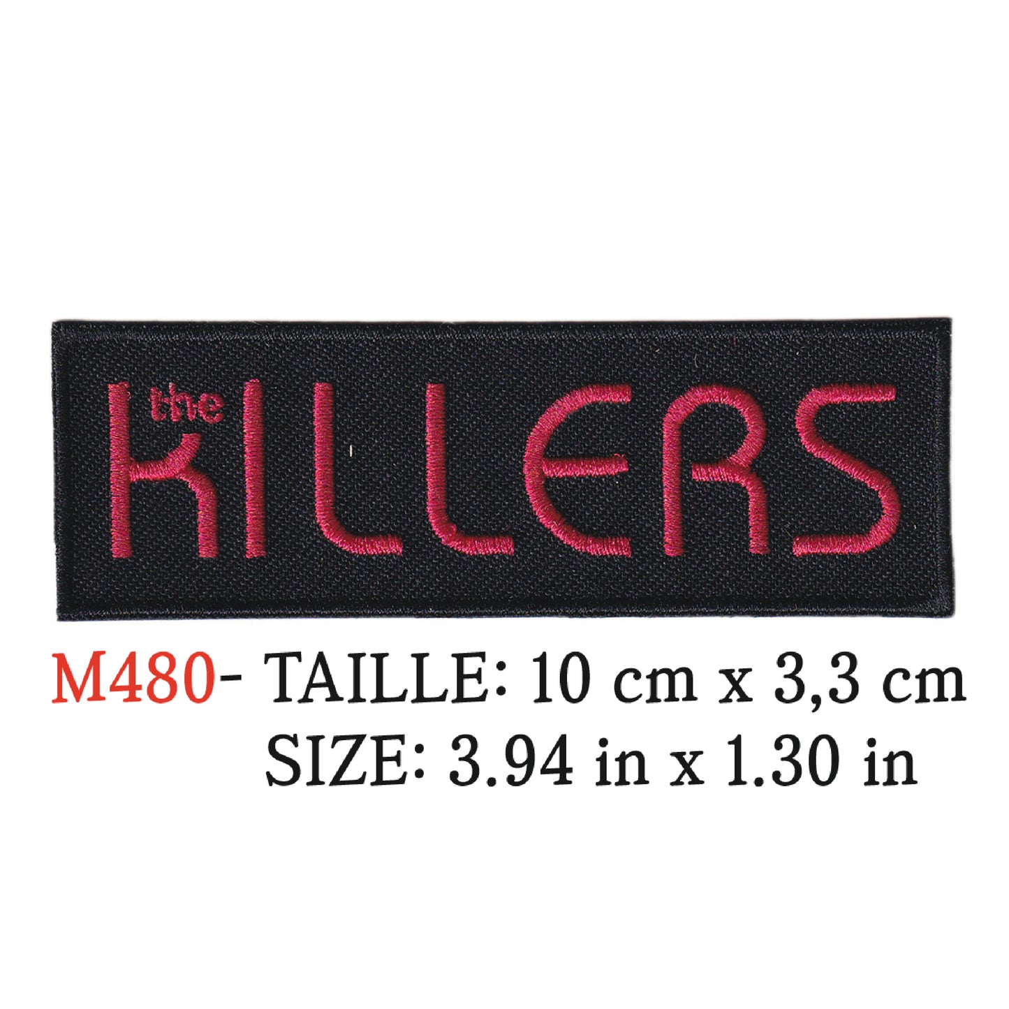 MAXIMUMPATCHES - Ecusson Patch Brodé Thermocollant - 10 cm x 3,3 cm - The Killers Groupe Musique Rock Punk Hard Trash Métal Heavy Psychedelic