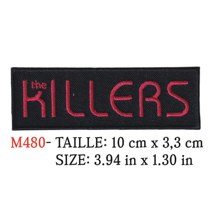 MAXIMUMPATCHES - Ecusson Patch Brodé Thermocollant - 10 cm x 3,3 cm - The Killers Groupe Musique Rock Punk Hard Trash Métal Heavy Psychedelic