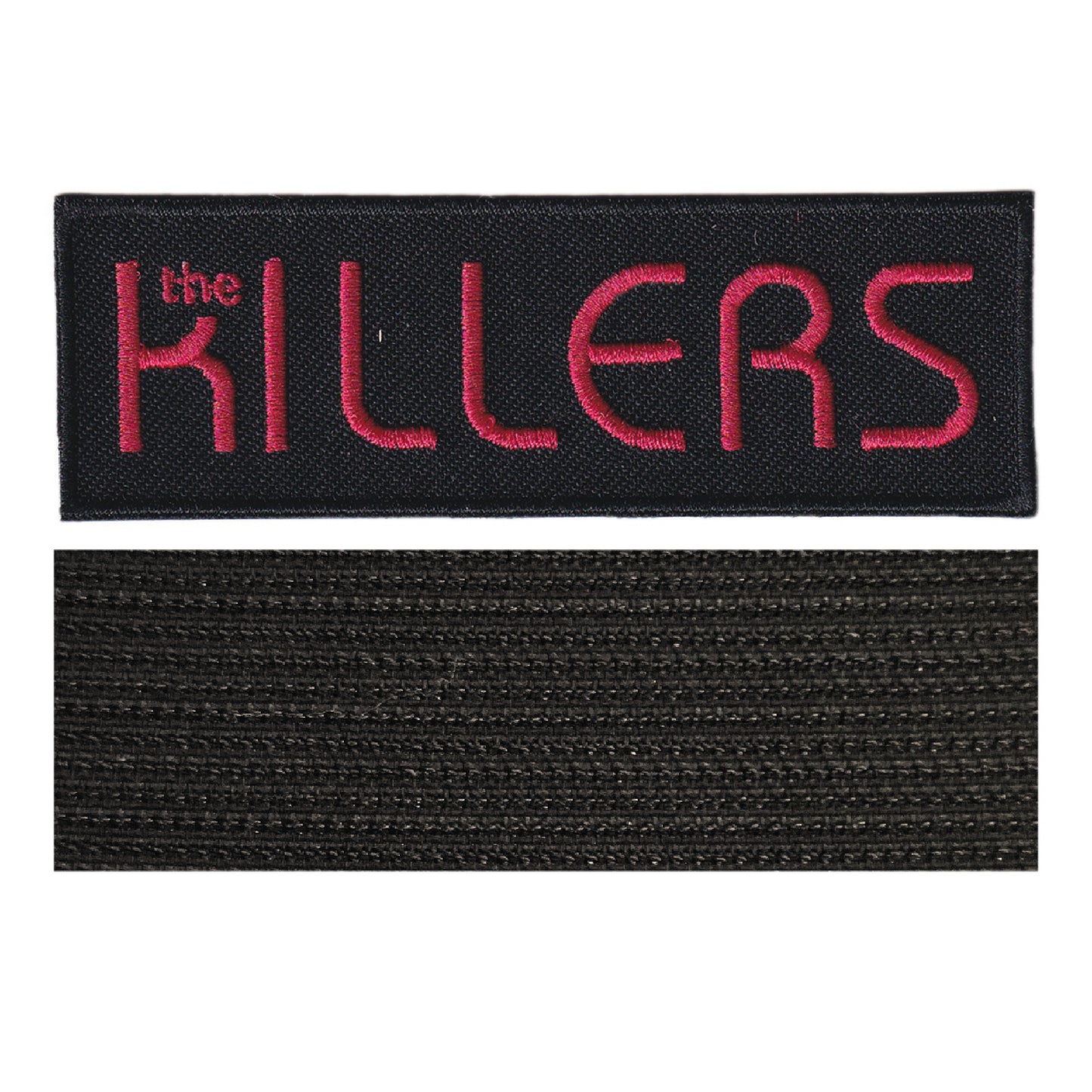 MAXIMUMPATCHES - The Killers - 10 cm x 3,3 cm - Ecusson Patch Brodé Avec Scratch Cousu Au Dos + Carré Scratch A Coudre, Face Opposé 10 cm x 10 cm/Groupe Musique Métal Rock Punk Heavy Trash Blues