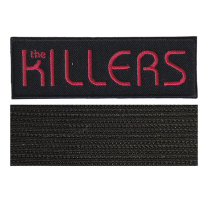 MAXIMUMPATCHES - The Killers - 10 cm x 3,3 cm - Ecusson Patch Brodé Avec Scratch Cousu Au Dos + Carré Scratch A Coudre, Face Opposé 10 cm x 10 cm/Groupe Musique Métal Rock Punk Heavy Trash Blues
