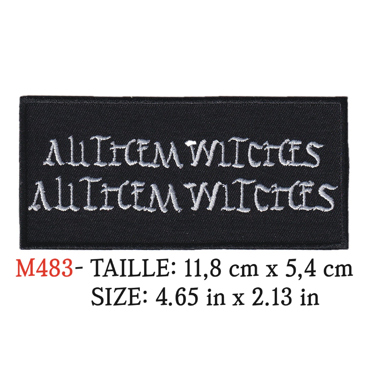 MAXIMUMPATCHES - Ecusson Patch Brodé Thermocollant - 11,8 cm x 5,4 cm - All Them Witches Groupe Musique Rock Punk Hard Trash Métal Heavy Psychedelic