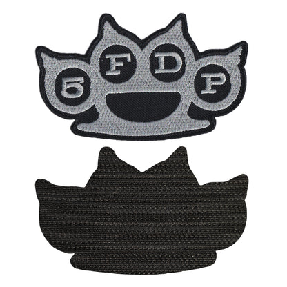 MAXIMUMPATCHES - 5 fdp finger death Punch - 10 cm x 6 cm - Ecusson Patch Brodé Avec Scratch Cousu Au Dos + Carré Scratch A Coudre, Face Opposé 10 cm x 10 cm/Groupe Musique Métal Rock Punk Heavy Trash Blues