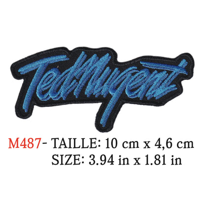 MAXIMUMPATCHES - Ecusson Patch Brodé Thermocollant - 10 cm x 4,6 cm - Ted Nugent Groupe Musique Rock Punk Hard Trash Métal Heavy Psychedelic