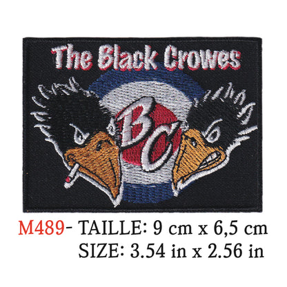 MAXIMUMPATCHES - Ecusson Patch Brodé Thermocollant - 9 cm x 6,5 cm - The Black Crowes Groupe Musique Rock Punk Hard Trash Métal Heavy Psychedelic