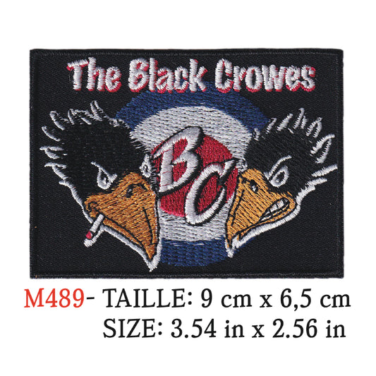 MAXIMUMPATCHES - Ecusson Patch Brodé Thermocollant - 9 cm x 6,5 cm - The Black Crowes Groupe Musique Rock Punk Hard Trash Métal Heavy Psychedelic