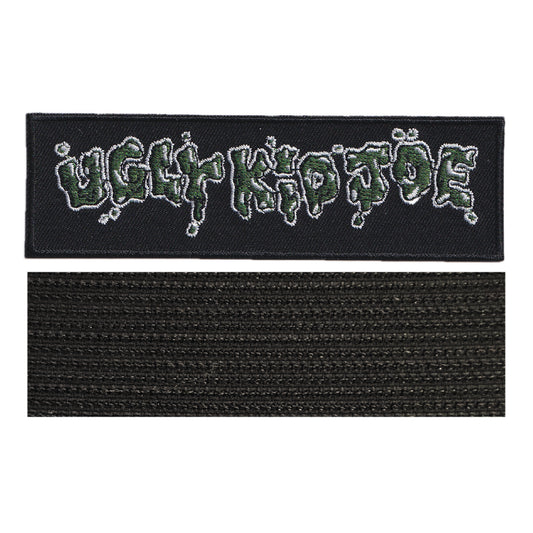 MAXIMUMPATCHES - 12 cm x 3,6 cm - Ecusson Patch Brodé Avec Scratch Cousu Au Dos + Carré Scratch A Coudre, Face Opposé 10 cm x 10 cm/Groupe Musique Métal Rock Punk Heavy Trash Blues