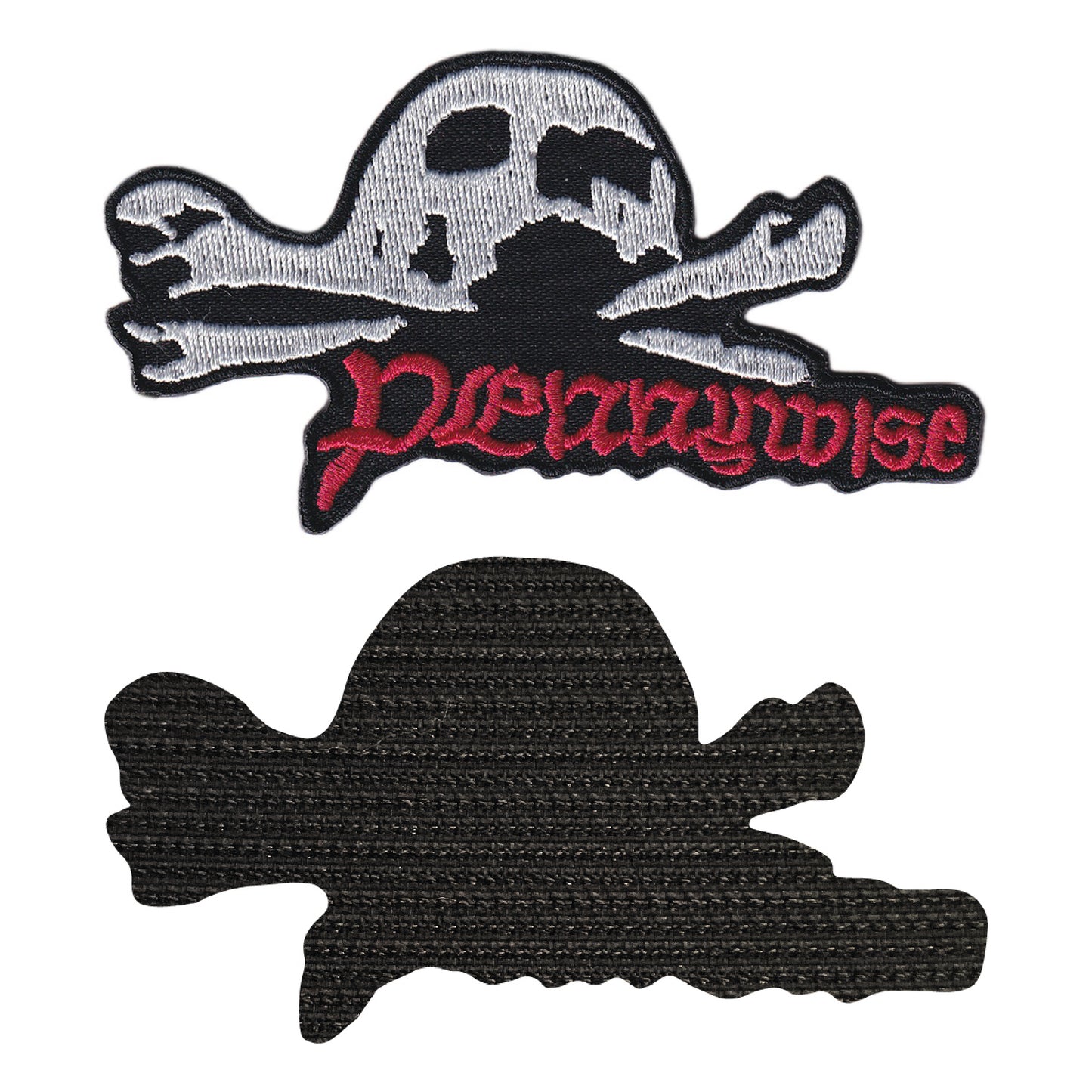 MAXIMUMPATCHES - Pennywise - 10 cm x 5,6 cm - Ecusson Patch Brodé Avec Scratch Cousu Au Dos + Carré Scratch A Coudre, Face Opposé 10 cm x 10 cm/Groupe Musique Métal Rock Punk Heavy Trash Blues