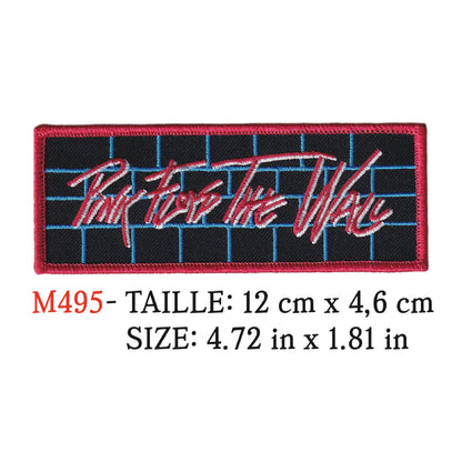 MAXIMUMPATCHES - Ecusson Patch Brodé Thermocollant - 12 cm x 4,6 cm - Pink Floyd Groupe Musique Rock Punk Hard Trash Métal Heavy Psychedelic