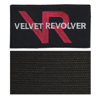 MAXIMUMPATCHES - Velvet Revolver - 9,8 cm x 5,2 cm - Ecusson Patch Brodé Avec Scratch Cousu Au Dos + Carré Scratch A Coudre, Face Opposé 10 cm x 10 cm/Groupe Musique Métal Rock Punk Heavy Trash Blues