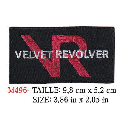 MAXIMUMPATCHES - Ecusson Patch Brodé Thermocollant - 9,8 cm x 5,2 cm - Velvet Revolver Groupe Musique Rock Punk Hard Trash Métal Heavy Psychedelic