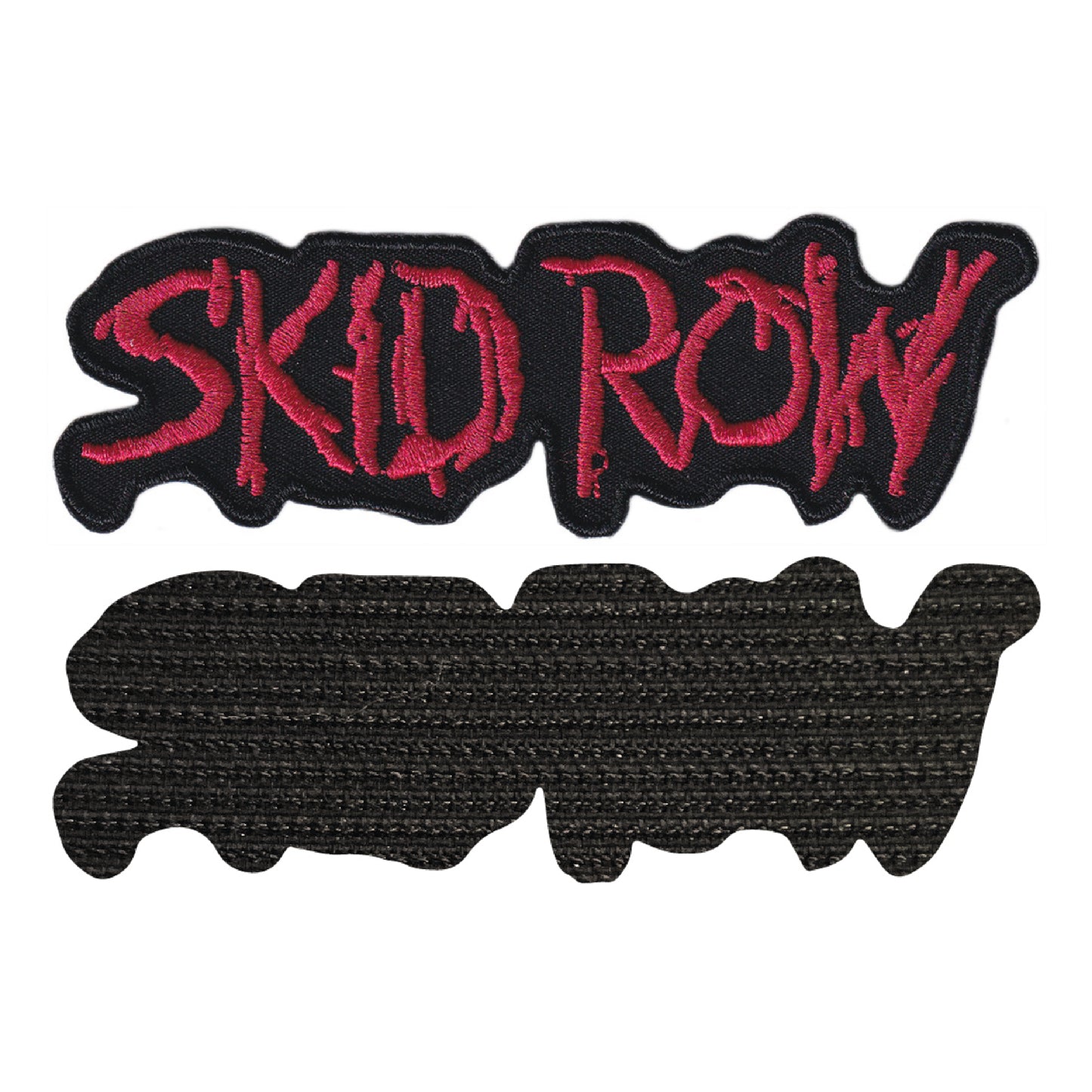 MAXIMUMPATCHES - Skid Row - 11 cm x 3,5 cm - Ecusson Patch Brodé Avec Scratch Cousu Au Dos + Carré Scratch A Coudre, Face Opposé 10 cm x 10 cm/Groupe Musique Métal Rock Punk Heavy Trash Blues