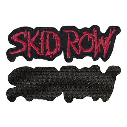 MAXIMUMPATCHES - Skid Row - 11 cm x 3,5 cm - Ecusson Patch Brodé Avec Scratch Cousu Au Dos + Carré Scratch A Coudre, Face Opposé 10 cm x 10 cm/Groupe Musique Métal Rock Punk Heavy Trash Blues