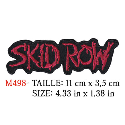 MAXIMUMPATCHES - Ecusson Patch Brodé Thermocollant - 11cm x 3,5 cm - Skid Row Groupe Musique Rock Punk Hard Trash Métal Heavy Psychedelic