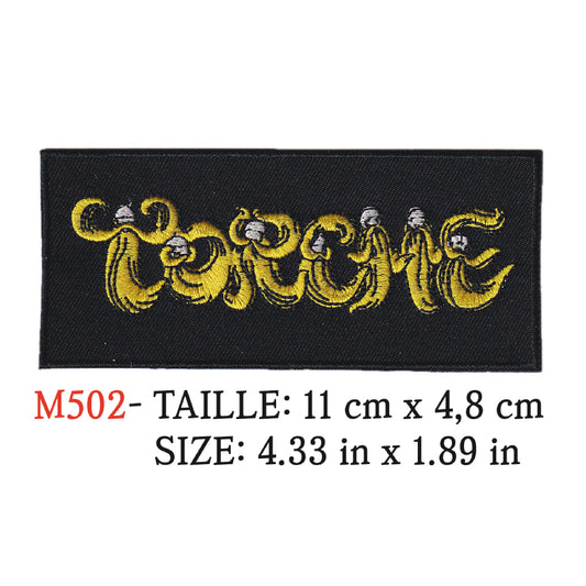MAXIMUMPATCHES - Ecusson Patch Brodé Thermocollant - 11 cm x 4,8 cm - Torche Groupe Musique Rock Punk Hard Trash Métal Heavy Psychedelic(Copie) (Copie) (Copie) (Copie)