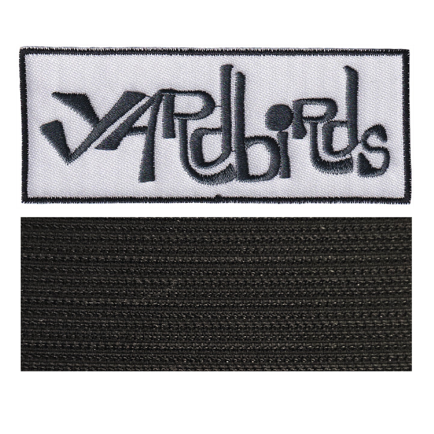 MAXIMUMPATCHES - Yardbirds - 10 cm x 4 cm - Ecusson Patch Brodé Avec Scratch Cousu Au Dos + Carré Scratch A Coudre, Face Opposé 10 cm x 10 cm/Groupe Musique Métal Rock Punk Heavy Trash Blues