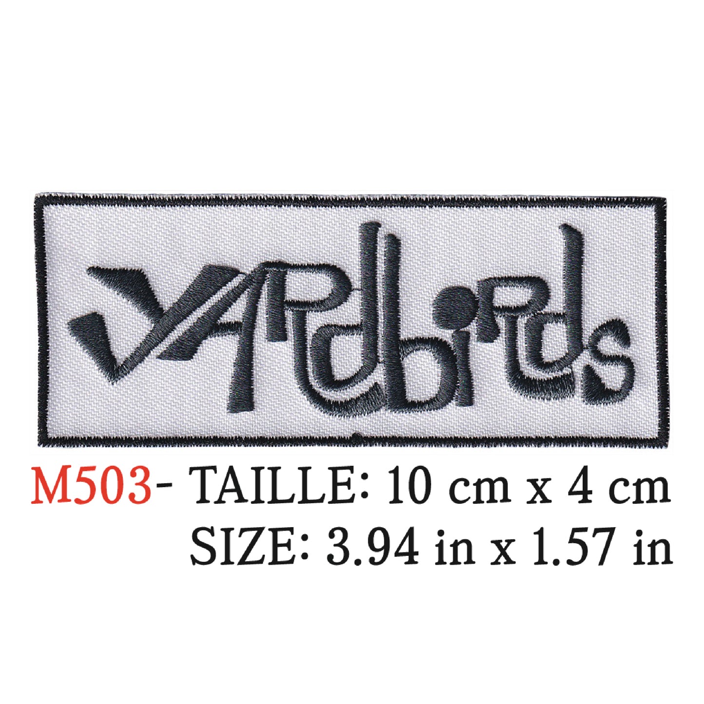 MAXIMUMPATCHES - Ecusson Patch Brodé Thermocollant - 10 cm x 4 cm - Yardbirds Groupe Musique Rock Punk Hard Trash Métal Heavy Psychedelic