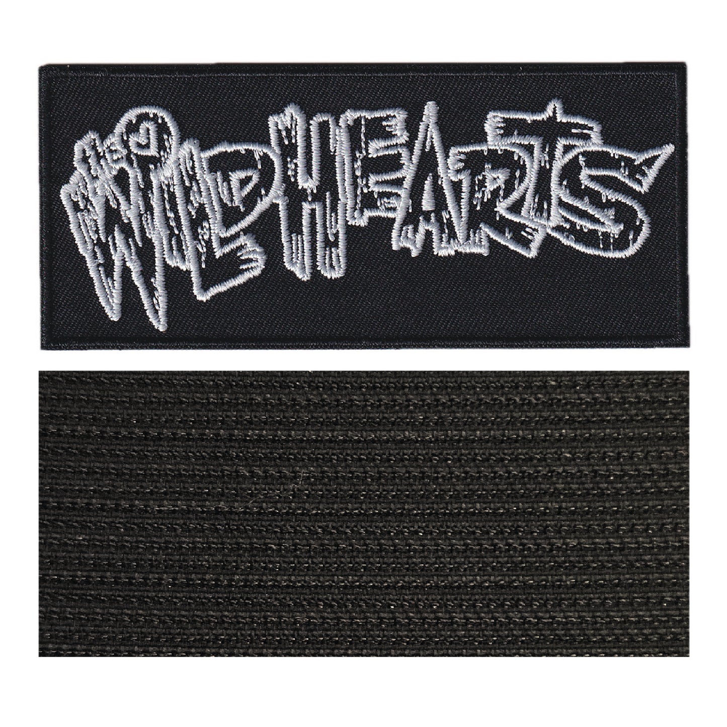 MAXIMUMPATCHES - Wildhearts - 11 cm x 4,8 cm - Ecusson Patch Brodé Avec Scratch Cousu Au Dos + Carré Scratch A Coudre, Face Opposé 10 cm x 10 cm/Groupe Musique Métal Rock Punk Heavy Trash Blues