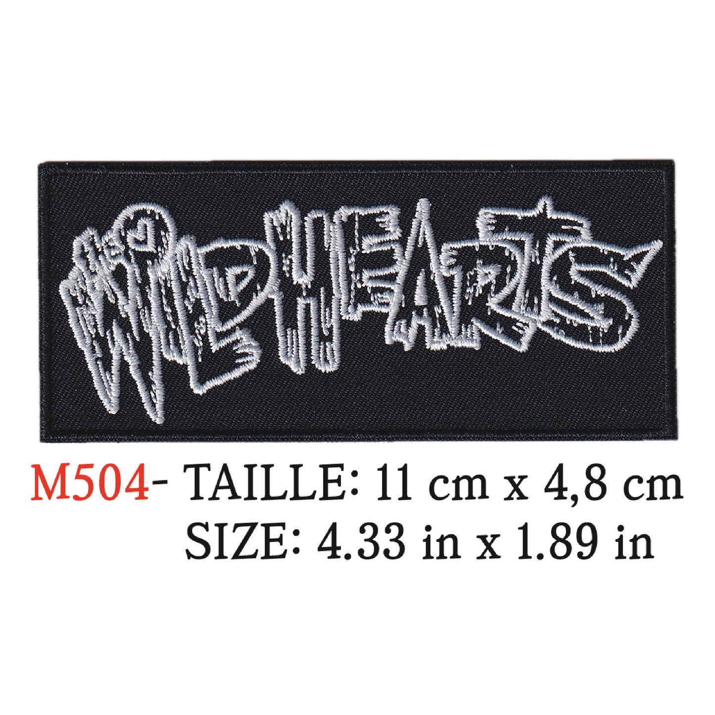 MAXIMUMPATCHES - Ecusson Patch Brodé Thermocollant - 11 cm x 4,8 cm - Wildhearts Groupe Musique Rock Punk Hard Trash Métal Heavy Psychedelic