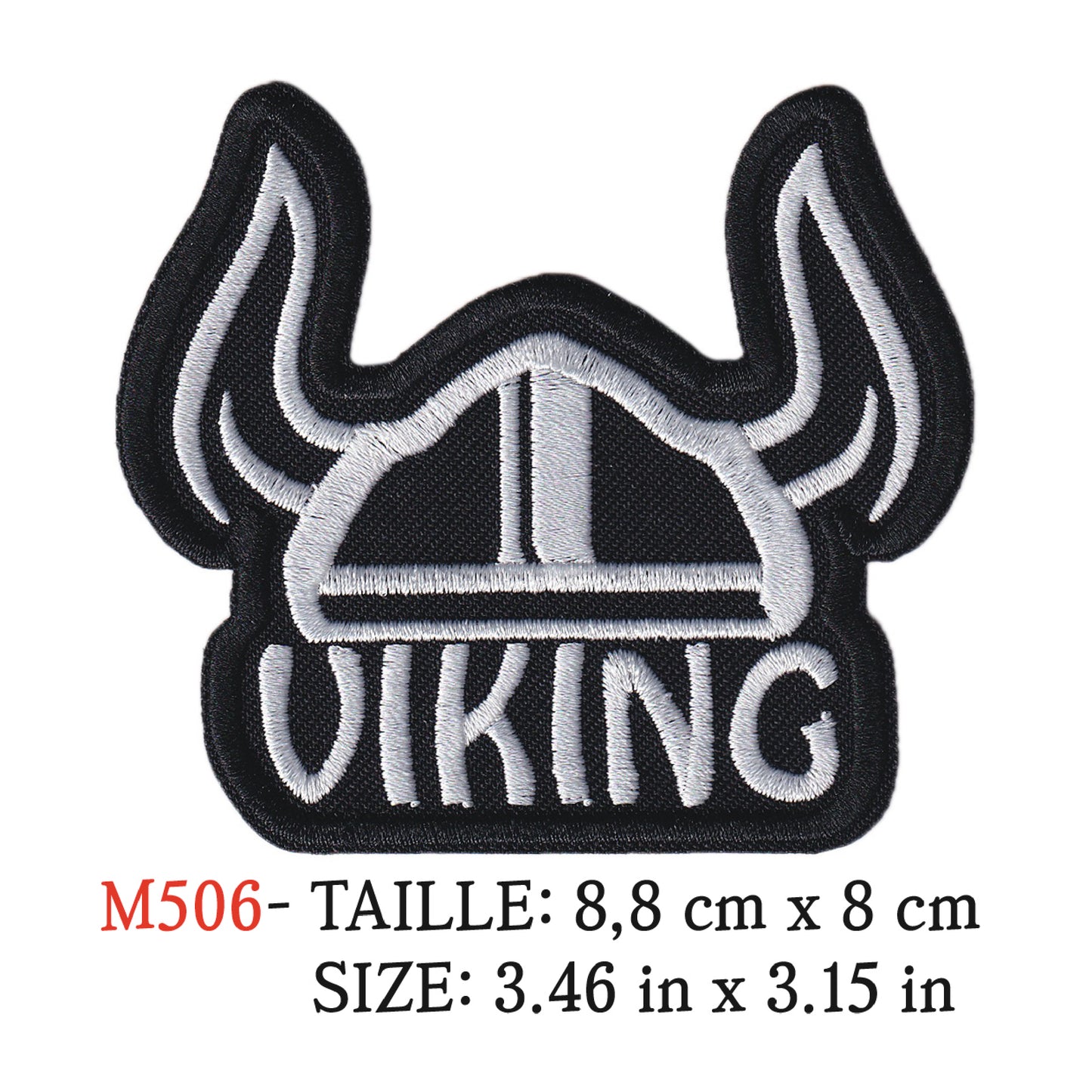 MAXIMUMPATCHES - Ecusson Patch Brodé Thermocollant - 8,8 cm x 8 cm - Viking Groupe Musique Rock Punk Hard Trash Métal Heavy Psychedelic