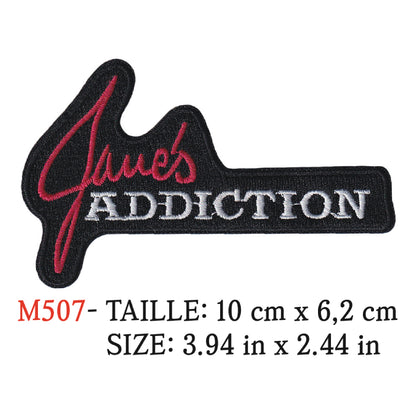 MAXIMUMPATCHES - Ecusson Patch Brodé Thermocollant - 10 cm x 6,2 cm - Jame's addiction Groupe Musique Rock Punk Hard Trash Métal Heavy Psychedelic