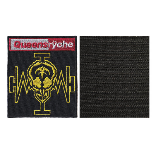 MAXIMUMPATCHES - Ecusson Patch Brodé Thermocollant - Queensryche - 7,6 cm x 9 cm - Groupe Musique Rock Punk Hard Trash Métal Heavy Psychedelic