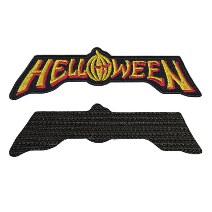 MAXIMUMPATCHES - Helloween - 11 cm x 3 cm - Ecusson Patch Brodé Avec Scratch Cousu Au Dos + Carré Scratch A Coudre, Face Opposé 10 cm x 10 cm/Groupe Musique Métal Rock Punk Heavy Trash Blues