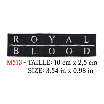 MAXIMUMPATCHES - Ecusson Patch Brodé Thermocollant - 10 cm x 2,5 cm - Royal Blood Groupe Musique Rock Punk Hard Trash Métal Heavy Psychedelic