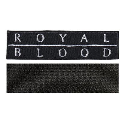 MAXIMUMPATCHES - Royal Blood - 10 cm x 2,5 cm - Ecusson Patch Brodé Avec Scratch Cousu Au Dos + Carré Scratch A Coudre, Face Opposé 10 cm x 10 cm/Groupe Musique Métal Rock Punk Heavy Trash Blues