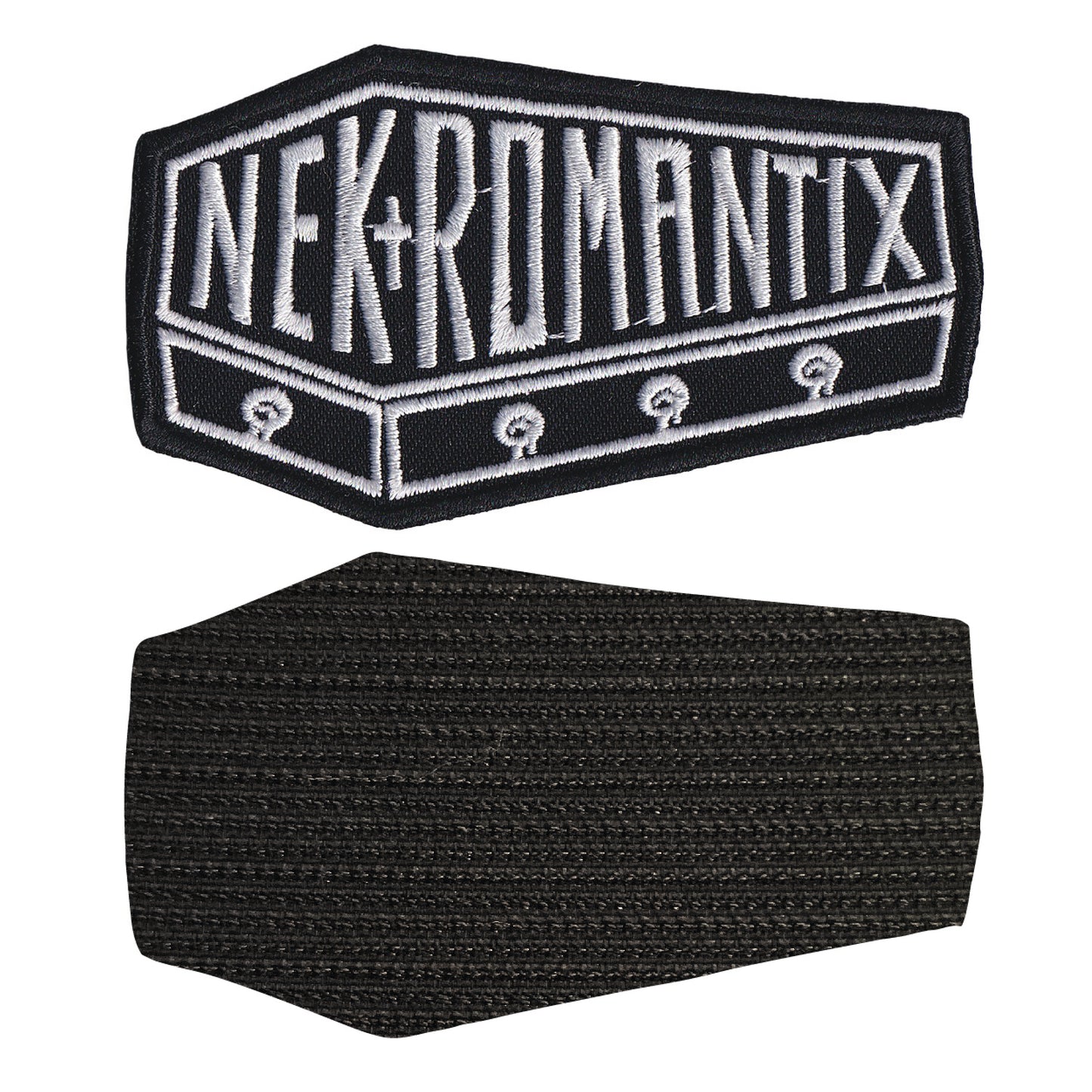 MAXIMUMPATCHES - Nekromantix - 9,7 cm x 5,5 cm - Ecusson Patch Brodé Avec Scratch Cousu Au Dos + Carré Scratch A Coudre, Face Opposé 10 cm x 10 cm/Groupe Musique Métal Rock Punk Heavy Trash Blues